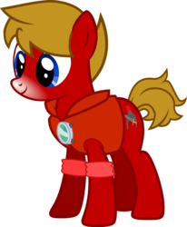 Size: 3000x3648 | Tagged: safe, artist:pilot231, oc, oc only, oc:max mustang, earth pony, pony, armor node, clothes, high res, male, simple background, snow tip nose, solo, stallion, transparent background, vector, vest