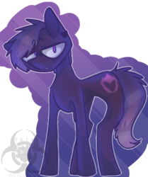 Size: 310x370 | Tagged: safe, artist:rad33, oc, oc only, oc:tempting, earth pony, pony, looking at you, male, purple, simple background, solo, transparent background