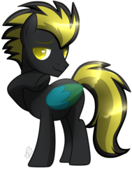Size: 1978x2612 | Tagged: safe, artist:sugaryicecreammlp, oc, oc only, oc:electric night, pegasus, pony, colored wings, male, simple background, solo, stallion, transparent background, two toned wings