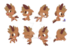 Size: 800x518 | Tagged: safe, artist:riouku, oc, oc only, oc:nic nac, earth pony, pony, deviantart watermark, male, obtrusive watermark, simple background, sticker set, transparent background, watermark