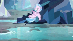 Size: 640x360 | Tagged: safe, screencap, silverstream, storm king, seapony (g4), g4, what lies beneath, animated, seapony silverstream, sound, storm guard, webm