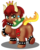 Size: 2300x2844 | Tagged: safe, alternate version, artist:aleximusprime, koopa, pony, bedroom eyes, bowsette, butt, chubby, crown, cute, dragon tail, fat, flirting, high res, jewelry, king koopa, plot, plump, ponified, regalia, simple background, spikes, super crown, super mario bros., thick, toadette, transparent background