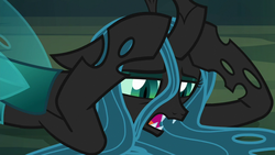 Size: 1280x720 | Tagged: safe, screencap, ocellus, queen chrysalis, changeling, changeling queen, what lies beneath, crysalis, female, queen chrysellus