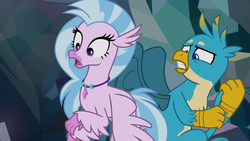 Size: 1280x720 | Tagged: safe, screencap, gallus, silverstream, classical hippogriff, griffon, hippogriff, g4, what lies beneath