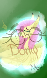 Size: 600x1000 | Tagged: safe, artist:peridork, artist:peridorkofficial, fluttershy, pegasus, pony, g4, obtrusive watermark, wallpaper, watercolor painting, watermark