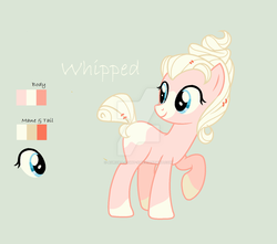 Size: 1024x905 | Tagged: safe, artist:aurora-light-x, oc, oc only, oc:whipped, earth pony, pony, deviantart watermark, female, mare, obtrusive watermark, reference sheet, simple background, solo, watermark