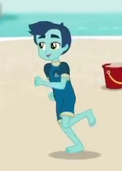 Size: 189x265 | Tagged: safe, screencap, henry handle, manestrum, equestria girls, g4, my little pony equestria girls: better together, unsolved selfie mysteries, background human, barefoot, beach, cropped, feet, low quality, male, male feet, needs more jpeg