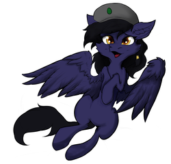 Size: 5200x4991 | Tagged: safe, artist:tatykin, oc, oc only, oc:mir, pegasus, pony, fallout equestria, absurd resolution, beret, female, hair tie, hat, simple background, solo, white background, ych result
