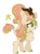 Size: 570x771 | Tagged: safe, artist:k3elliebear, oc, oc only, oc:apple star, kirin, g4, sounds of silence, colored hooves, female, kirin hybrid, kirin pony hybrid, magical lesbian spawn, offspring, parent:applejack, parent:autumn blaze, parents:autumnjack, raised hoof, simple background, solo, transparent background