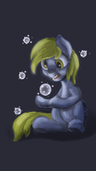 Size: 640x1136 | Tagged: safe, artist:stink111, derpy hooves, pegasus, pony, g4, bubble, female, solo