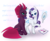 Size: 2000x1628 | Tagged: artist needed, safe, fizzlepop berrytwist, rarity, tempest shadow, pony, unicorn, g4, crystal horn, drawthread, duo, female, horn, magic, mare, mirror, prosthetic horn, prosthetics, rambling, rarara, tempest gets her horn back