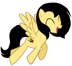 Size: 3183x2899 | Tagged: safe, oc, oc only, oc:middle sensitive, pegasus, pony, eyes closed, female, happy, high res, mare, open mouth, simple background, solo, transparent background