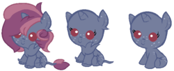 Size: 588x243 | Tagged: safe, artist:thatonefluffs, oc, oc only, oc:cosmos, oc:moonlight, pony, baby, baby pony, female, filly, fluffy, parents:loclight, shipping child, simple background, transparent background