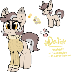 Size: 785x801 | Tagged: safe, artist:nootaz, oc, oc only, oc:dali, pony, reference sheet, simple background, solo, transparent background