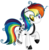 Size: 1420x1440 | Tagged: safe, artist:bloodlover2222, oc, oc only, oc:faded star, earth pony, pony, colored hooves, female, heterochromia, mare, rainbow hair, simple background, solo, transparent background