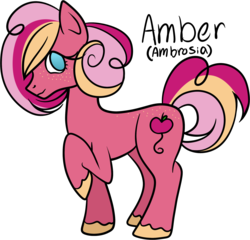 Size: 2053x1972 | Tagged: safe, artist:quartziie, oc, oc only, oc:ambrosia, earth pony, pony, body freckles, female, freckles, mare, no pupils, offspring, parent:big macintosh, parent:pinkie pie, parents:pinkiemac, raised hoof, simple background, solo, transparent background, unshorn fetlocks
