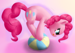 Size: 1810x1294 | Tagged: safe, artist:nuxersopus, pinkie pie, earth pony, pony, g4, ball, female, solo