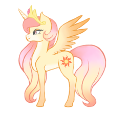 Size: 1000x900 | Tagged: safe, artist:pony--universe, princess celestia, pony, g4, alternate design, female, mare, new design, simple background, solo, transparent background