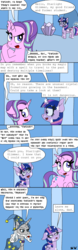 Size: 1000x3200 | Tagged: safe, artist:bjdazzle, star swirl the bearded, starlight glimmer, tree of harmony, alicorn, pony, unicorn, g4, the cutie re-mark, what lies beneath, artificial intelligence, best tree, blatant lies, comic, creepy, crystal, dad, father and daughter, female, illusion, implied twilight sparkle, it's a trap, majestic as fuck, male, mare, revenge, season 8 homework assignment, skeptical, stallion, suspicious, suspiciously specific denial, treelight sparkle, twilight's castle