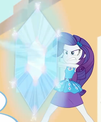 Size: 549x664 | Tagged: safe, screencap, rarity, equestria girls, equestria girls specials, g4, my little pony equestria girls: better together, my little pony equestria girls: rollercoaster of friendship, angry, clothes, cropped, female, geode of shielding, rarity peplum dress, shield, skirt