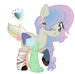 Size: 1024x1016 | Tagged: safe, artist:k3elliebear, oc, oc only, oc:wild heart, hybrid, base used, female, interspecies offspring, offspring, parent:discord, parent:fluttershy, parents:discoshy, simple background, solo, transparent background