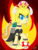 Size: 3334x4376 | Tagged: safe, artist:up-world, pony, bowsette, clothes, collar, crown, dragon tail, dress, fangs, female, jewelry, mare, meme, ponified, regalia, solo, spiked collar, super crown, super mario, toadette