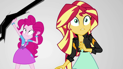 Size: 1920x1080 | Tagged: safe, screencap, pinkie pie, sunset shimmer, equestria girls, equestria girls specials, g4, my little pony equestria girls: mirror magic, geode of sugar bombs