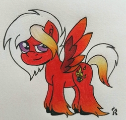 Size: 2847x2695 | Tagged: safe, artist:dawn-designs-art, oc, oc only, oc:diamond spark, pegasus, pony, high res, solo, traditional art