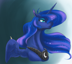 Size: 2880x2556 | Tagged: safe, artist:firimil, princess luna, alicorn, pony, g4, bust, female, high res, mare, solo, wing claws