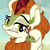 Size: 1079x1078 | Tagged: safe, screencap, autumn blaze, kirin, g4, sounds of silence, autumn blaze's puppet, cloven hooves, cropped, female, hand puppet, puppet, solo, stick, twig, whispering