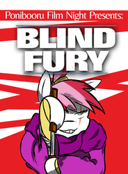 Size: 700x950 | Tagged: safe, artist:daisyhead, oc, oc:flicker, ponibooru film night, blind fury