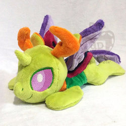 Size: 1024x1024 | Tagged: safe, artist:appledew, thorax, changedling, changeling, g4, beanie (plushie), irl, king thorax, male, photo, plushie, prone, solo