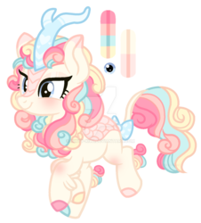 Size: 1024x1134 | Tagged: safe, artist:inkyy-kiwi, oc, oc only, oc:sugar sprinkles, kirin, g4, sounds of silence, deviantart watermark, female, simple background, solo, transparent background, watermark