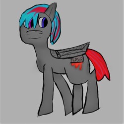 Size: 763x764 | Tagged: safe, artist:revy/milky, oc, oc only, pegasus, pony, gray background, male, simple background, solo, stallion