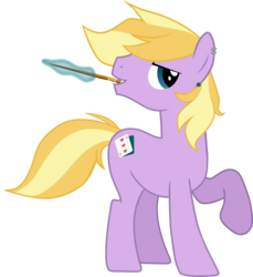 Size: 1191x1302 | Tagged: safe, artist:kevlarbest, oc, oc only, oc:straight flushed, pony, ear piercing, magic, piercing, simple background, solo, transparent background, vector, wand