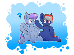 Size: 1280x960 | Tagged: safe, artist:sohmasatori, oc, oc only, oc:gloom plus, oc:windy dripper, boop, chibi, cute, simple background, transparent background