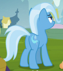Size: 374x417 | Tagged: safe, screencap, trixie, pony, unicorn, g4, road to friendship, butt, cropped, female, lidded eyes, mare, plot, solo