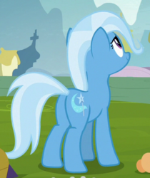 Size: 371x441 | Tagged: safe, screencap, trixie, pony, unicorn, g4, road to friendship, butt, cropped, female, mare, plot, solo