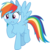 Size: 6000x6043 | Tagged: safe, artist:yetioner, rainbow dash, pegasus, pony, g4, my little pony: friendship is magic, the washouts (episode), .svg available, absurd resolution, female, flying, mare, raised hoof, simple background, solo, thinking, transparent background, vector