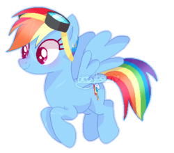 Size: 429x378 | Tagged: safe, artist:abbybean, rainbow dash, pony, g4, alternate hairstyle, base used, female, goggles, simple background, solo, transparent background