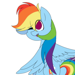 Size: 1500x1500 | Tagged: safe, artist:thunderspeedyt, rainbow dash, pony, g4, female, one eye closed, simple background, solo, transparent background, wink