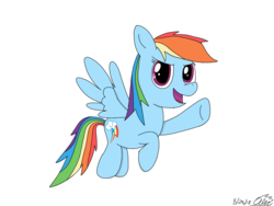 Size: 2048x1536 | Tagged: safe, artist:derpyalex2, rainbow dash, pony, g4, female, simple background, solo, transparent background, waving