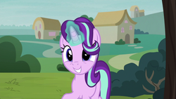 Size: 1280x720 | Tagged: safe, screencap, starlight glimmer, pony, unicorn, g4, road to friendship, cute, female, glimmerbetes, grin, mare, smiling, solo