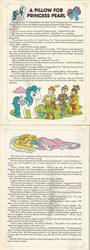 Size: 720x2000 | Tagged: safe, official comic, bow tie (g1), heart throb, majesty, moondancer (g1), sparkler (g1), twilight, human, comic:my little pony (g1), g1, official, curse, denied, female, kindness, love, pearl, pillow, princess pearl, sandman, sleeping, story, suitor