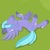 Size: 223x223 | Tagged: safe, screencap, seaspray, classical hippogriff, hippogriff, g4, school daze, claws, cropped, eyes closed, feathered fetlocks, female, hooves up, lying down, lying on the ground, male, necklace, on back, solo, wings