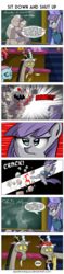 Size: 1675x7148 | Tagged: safe, artist:zsparkonequus, discord, gallus, maud pie, ocellus, silverstream, smolder, draconequus, earth pony, pony, a matter of principals, g4, season 8, comic, offscreen character