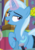 Size: 410x579 | Tagged: safe, screencap, trixie, pony, unicorn, g4, my little pony: friendship is magic, road to friendship, butt, cropped, female, lidded eyes, mare, plot, raised hoof, solo, underhoof, wet mane