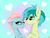 Size: 640x480 | Tagged: dead source, safe, artist:vallary-rainbow, ocellus, sandbar, g4, abstract background, blushing, female, heart, heart background, interspecies, looking at each other, male, ship:ocelbar, shipping, signature, straight