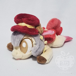 Size: 1000x1000 | Tagged: safe, artist:appledew, oc, oc only, oc:jagga-chan, pegasus, pony, beanie (plushie), female, folded wings, hat, irl, mare, photo, plushie, prone, solo, wings