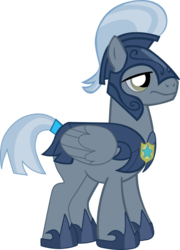 Size: 537x745 | Tagged: safe, artist:a01421, pegasus, pony, g4, it's about time, armor, helmet, hoof shoes, male, night guard, simple background, solo, stallion, transparent background, vector